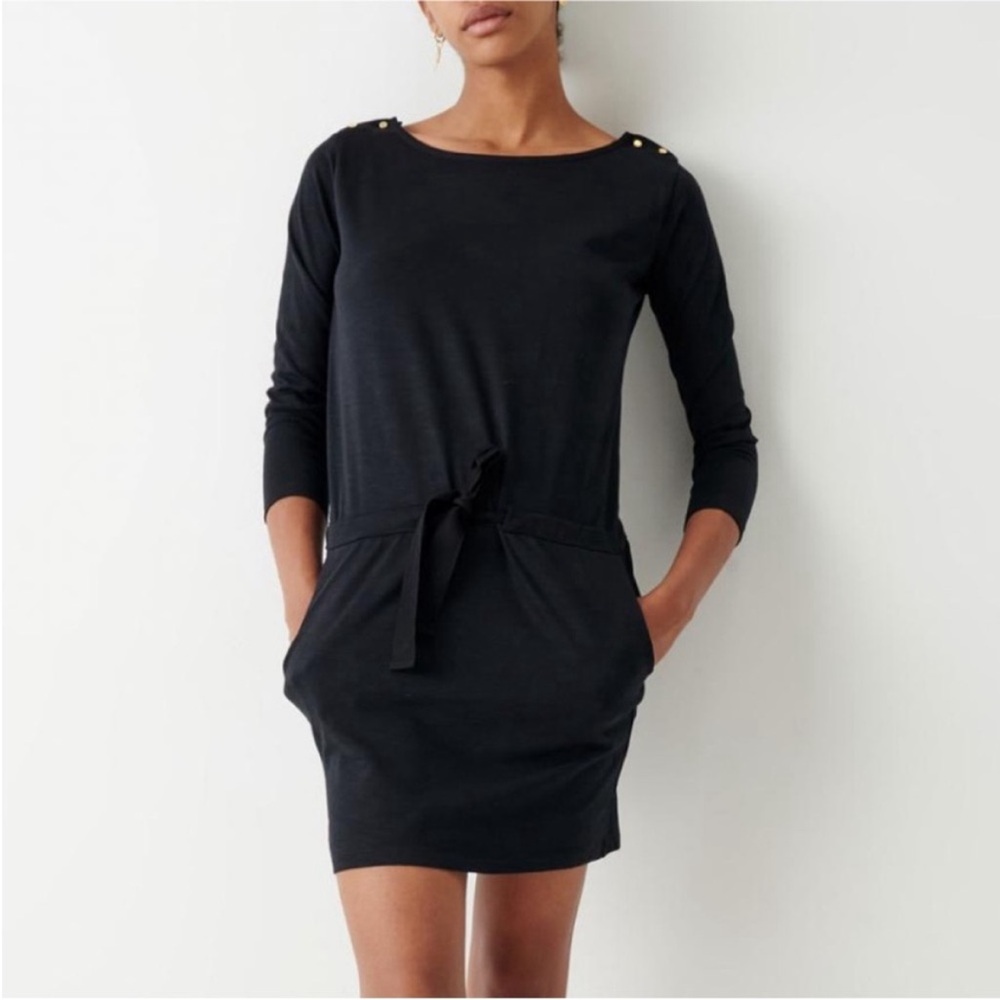 NWOT Sessun Nu Nishi Boatneck Black Mini Dress size XS